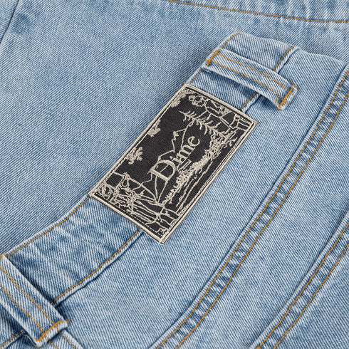 Dime Carpenter Denim Short - Blue Washed - Streetart.fr
