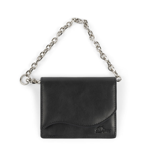 Dime Chain Leather Wallet - Black - Streetart.fr