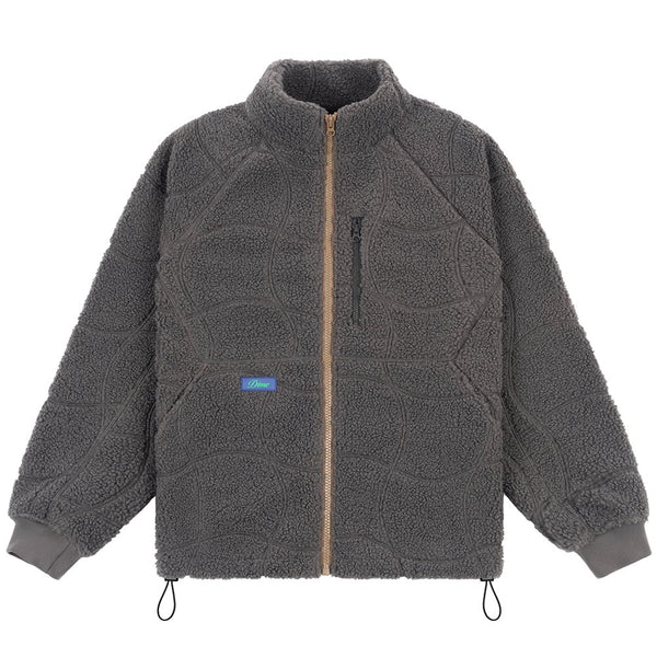 Dime Coverstich Sherpa Fleece Jacket - Charcoal - Streetart.fr