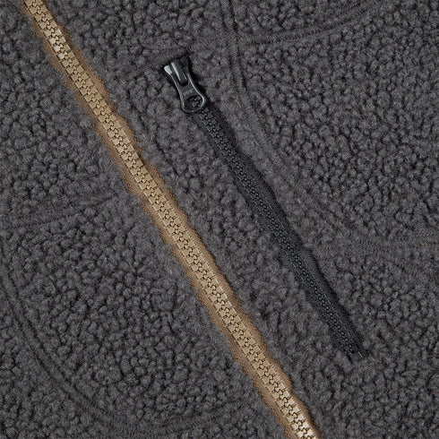 Dime Coverstich Sherpa Fleece Jacket - Charcoal - Streetart.fr