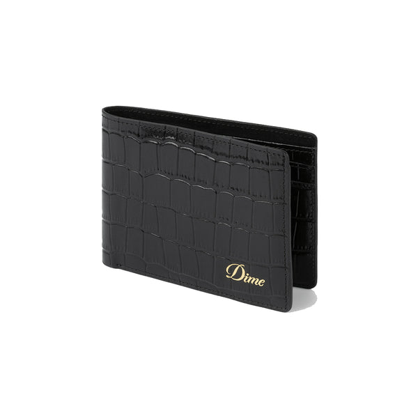 Dime Croc Bi - fold Wallet - Black - Streetart.fr