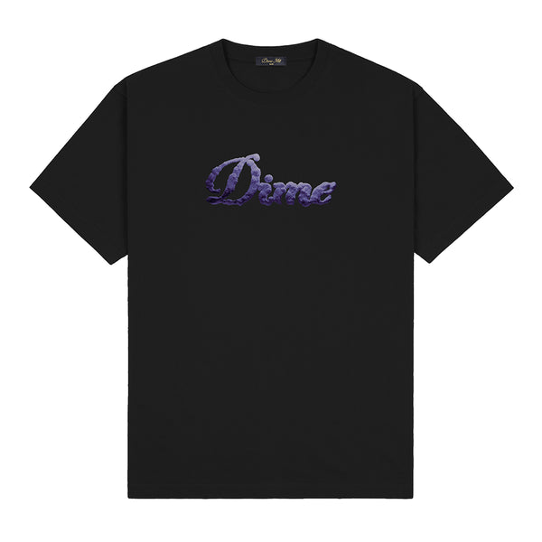 Dime Cursive Cloud T-Shirt - Black - Streetart.fr
