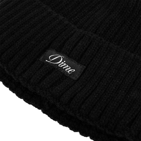 Dime Cursive Fold Beanie Bonnet - Black - Streetart.fr