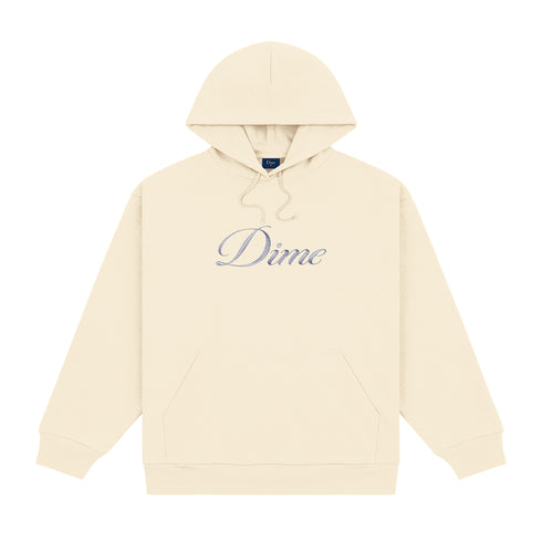 Dime Cursive Logo Hoodie Sweat A Capuche - Fog - Streetart.fr