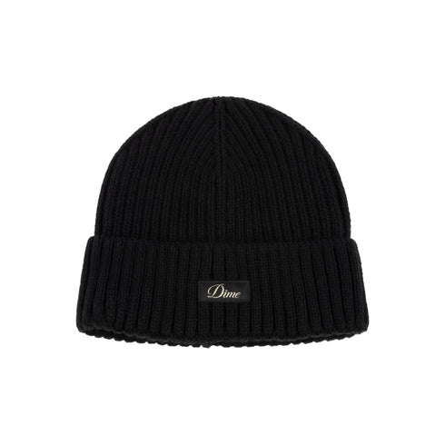 Dime Cursive Rib Beanie Bonnet - Black - Streetart.fr