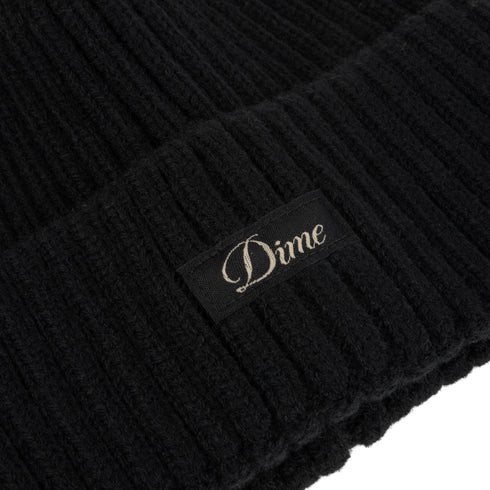 Dime Cursive Rib Beanie Bonnet - Black - Streetart.fr