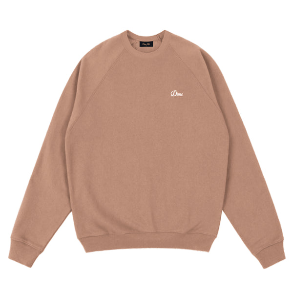 Dime Cursive Small Logo Crewneck - Sepia - Streetart.fr