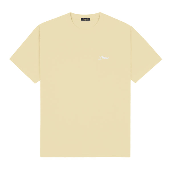 Dime Cursive Small Logo T-Shirt - Cloud Cream - Streetart.fr