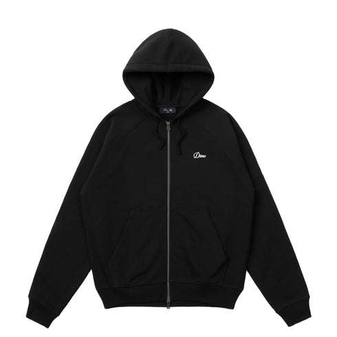Dime Cursive Small Logo Zip Hoodie Sweat A Capuche - Black - Streetart.fr