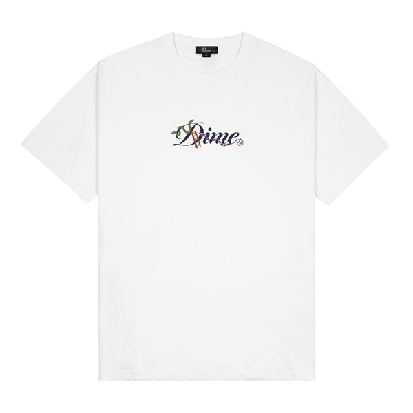 Dime Cursive Snake T-Shirt - White - Streetart.fr