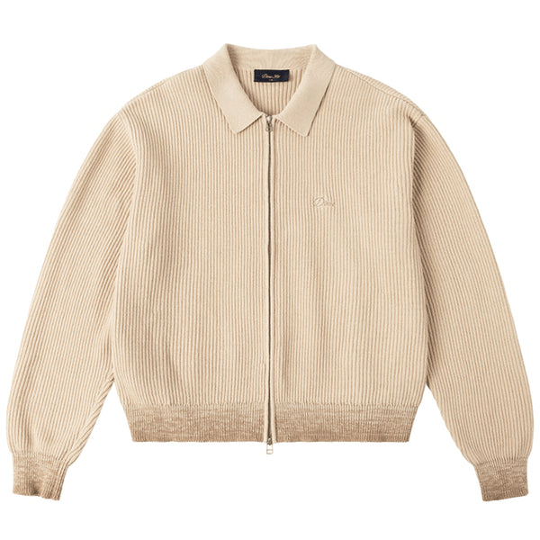 Dime Double Knit Zip - Tan — sweatshirt