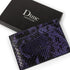 Dime Embossed Leather Cardholder - Purple Snake - Streetart.fr