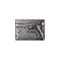 Dime Embossed Leather Cardholder - Silver Snake - Streetart.fr