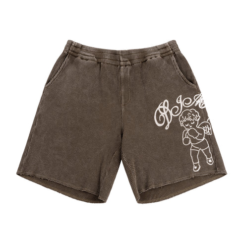 Dime Fighter Waffle Short - Brown Washed - Streetart.fr