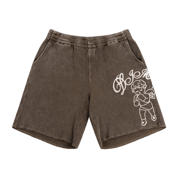 Dime Fighter Waffle Short - Brown Washed - Streetart.fr