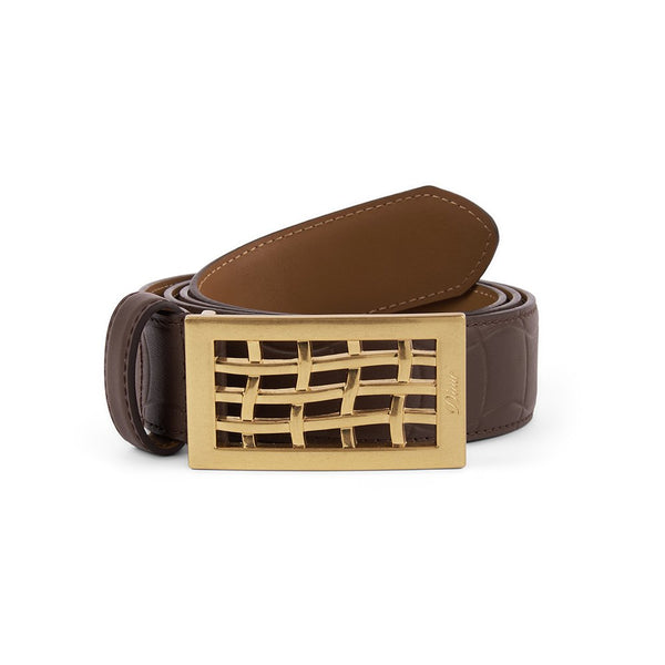 Dime Heavyweight Leather Belt Ceinture - Brown - Streetart.fr
