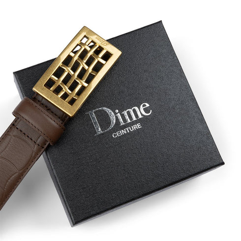 Dime Heavyweight Leather Belt Ceinture - Brown - Streetart.fr