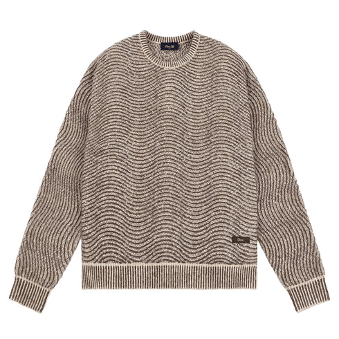 Dime Mohair Wave Knit Sweatshirt - Camel - Streetart.fr