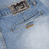 Dime Pleated Denim Short - Blue Washed - Streetart.fr