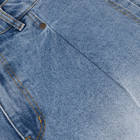 Dime Pleated Denim Short - Blue Washed - Streetart.fr