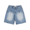Dime Pleated Denim Short - Blue Washed - Streetart.fr