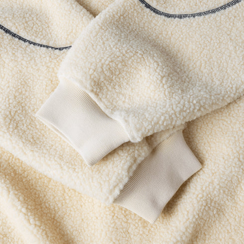 Dime Polar Fleece Sherpa Zip Jacket - Cream - Streetart.fr