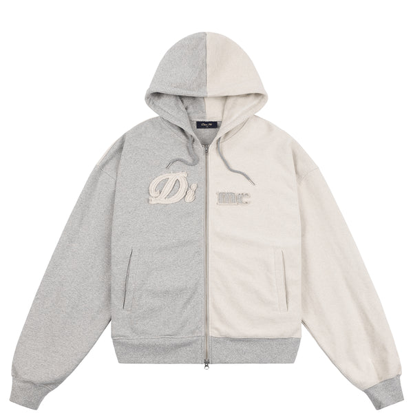 Dime Reverse French Terry Zip Hood Sweat A Capuche Zip - Heather Gray - Streetart.fr