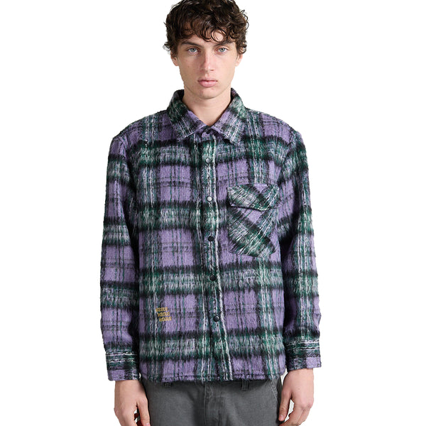 Bisous Garage Flannel Shirt - Purple