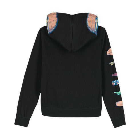 Volcom Youth Burgstone Full Zip Sweat A Capuche - Black -Blk