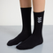 Bisous Gianni Embroidery Socks - Black / White