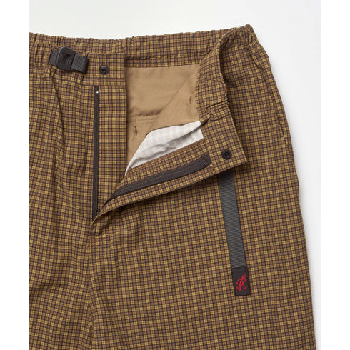 Gramicci Mini Check Nylon Pant - Brown Check - Streetart.fr
