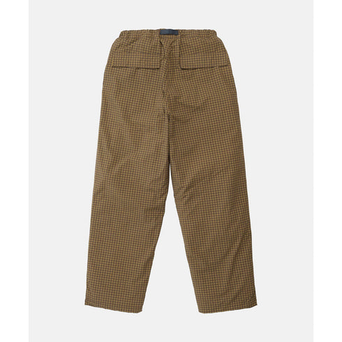 Gramicci Mini Check Nylon Pant - Brown Check - Streetart.fr