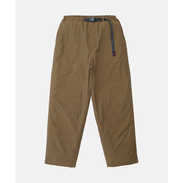 Gramicci Mini Check Nylon Pant - Brown Check - Streetart.fr