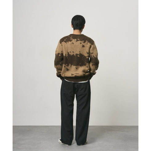 Gramicci Mohair Splatter Sweater - Taupe Splatter - Streetart.fr