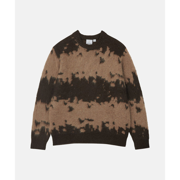 Gramicci Mohair Splatter Sweater - Taupe Splatter - Streetart.fr