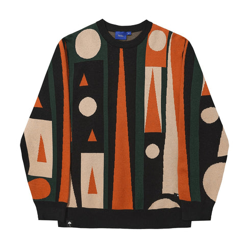 Helas Backgammon Crewneck Knit Sweatshirt - Multico - Streetart.fr