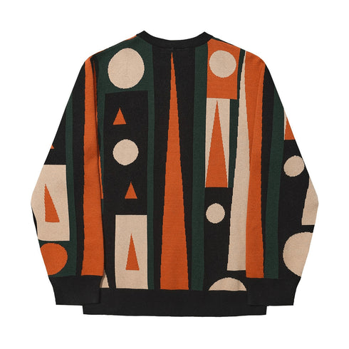 Helas Backgammon Crewneck Knit Sweatshirt - Multico - Streetart.fr