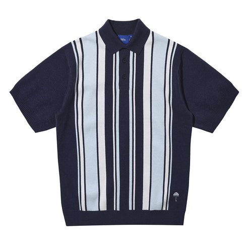 Helas Bronx Knit Polo - navy - Streetart.fr