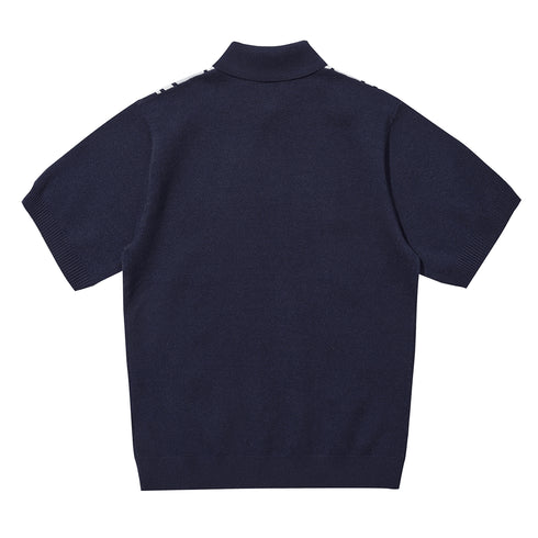 Helas Bronx Knit Polo - navy - Streetart.fr