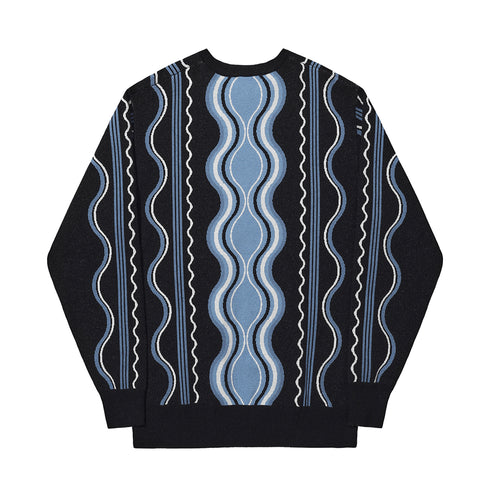 Helas Coogle Crewneck Knit Sweatshirt - Multico - Streetart.fr