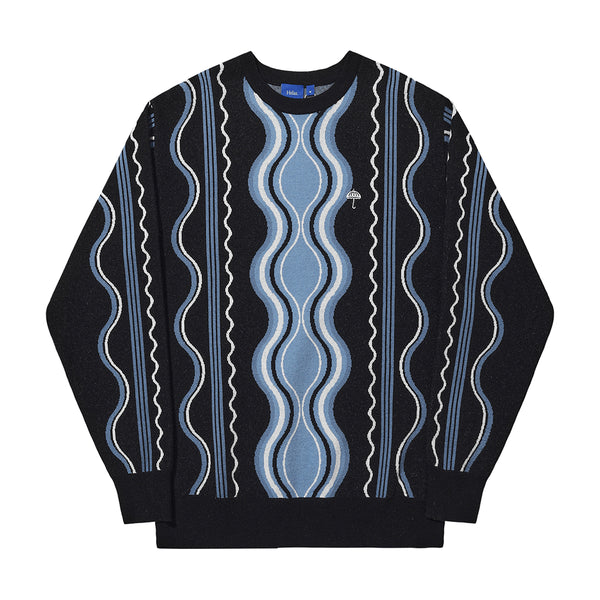 Helas Coogle Crewneck Knit Sweatshirt - Multico - Streetart.fr