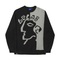Helas Dieu Grec Crewneck Knit Sweatshirt - Black / Grey - Streetart.fr