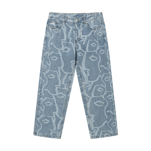 Helas Dieux Grecs Jeans Pants - Light Blue - Streetart.fr