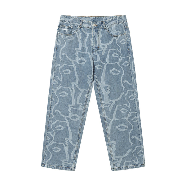 Helas Dieux Grecs Jeans Pants - Light Blue - Streetart.fr