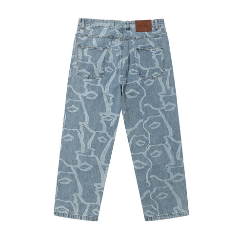 Helas Dieux Grecs Jeans Pants - Light Blue - Streetart.fr