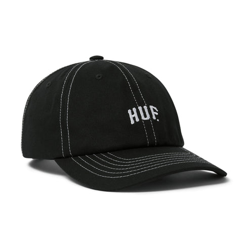 Huf Arch Logo 6 Panel Cv Hat Casquette - Black - Streetart.fr