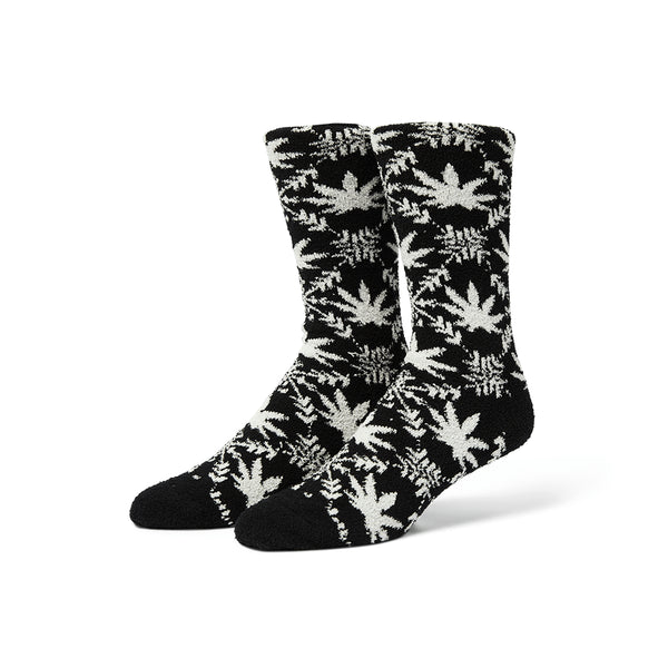 Huf Arctic Plantlife Fuzzy Sock - Black - Streetart.fr