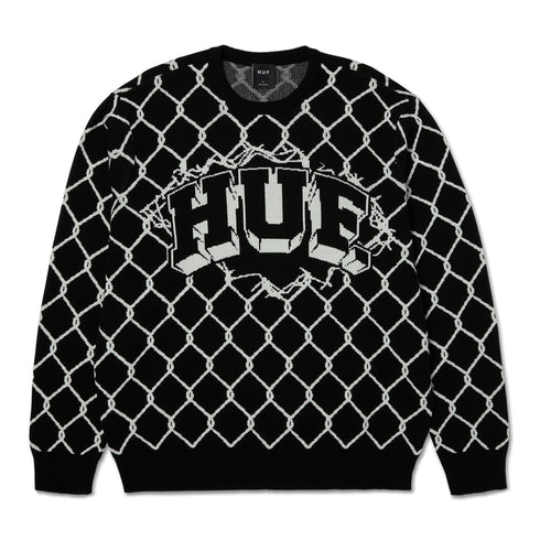 Huf Breakthrough Crew Pull Sweatshirt - Black - Streetart.fr