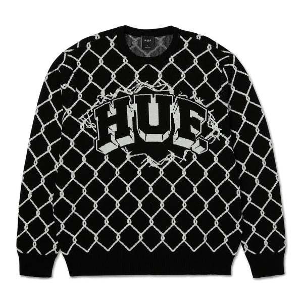Huf Breakthrough Crew Pull Sweatshirt - Black - Streetart.fr