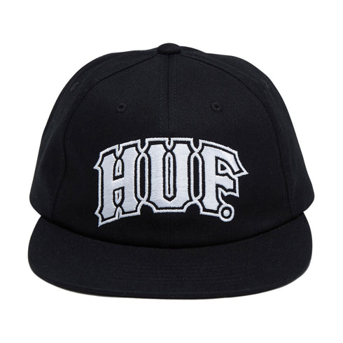 Huf Cap Classic Arch Snapback - Black / White - Streetart.fr